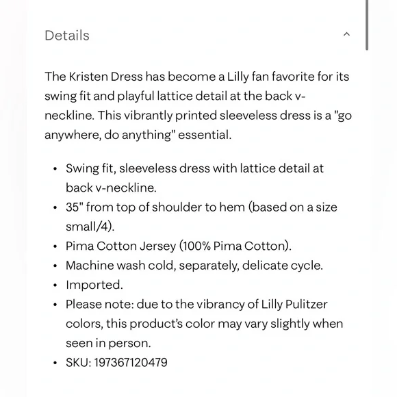 NWOT | Lilly Pulitzer | XS | Kristen Swing Dress | Lilly Loves Palm Beach - Picture 8 of 12